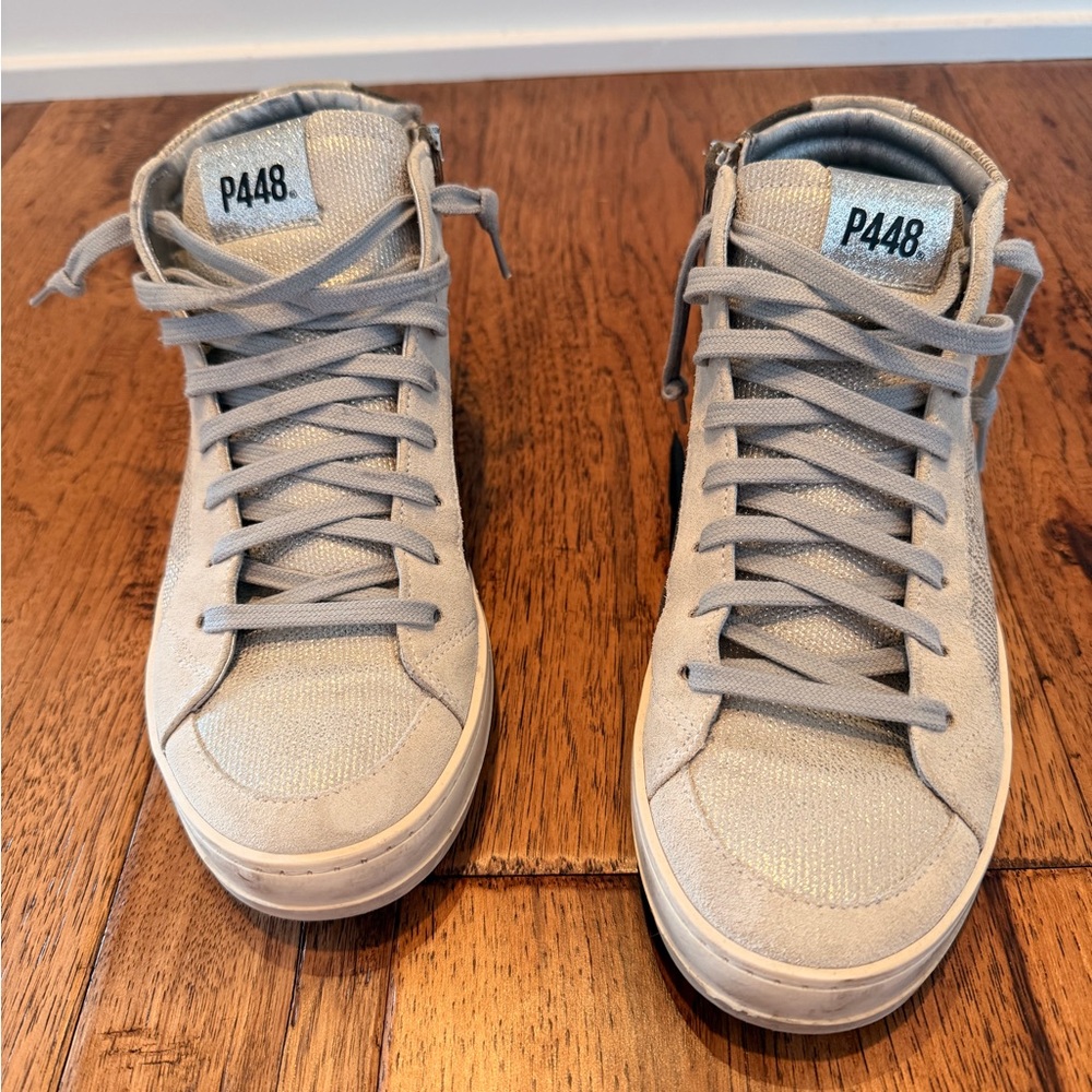 P448 Women's Sneakers - Cream & Brown - Picture 2 of 9
